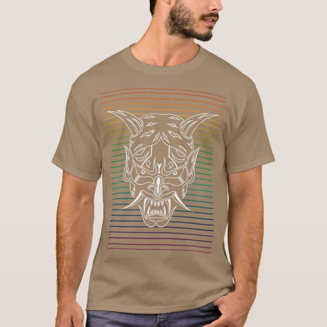 Vita Linjer Shinigami T Shirt (Framsida)