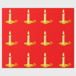 Vita ljus på Papper rödskuren Presentpapper