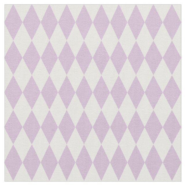 Vita & ljuslila Harlequin-diamanter Tyg (Närbild)