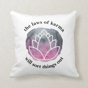 Vita Lotus Laws of Karma Inspirational Say Kudde