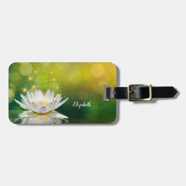 Vita Lotusblommans landskap, Zen Bagagebricka (Horisontell Framsida)