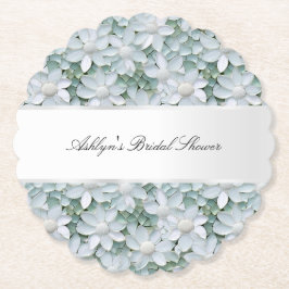 Vita Lotusblommor Bröllopsdusch  Underlägg Papper