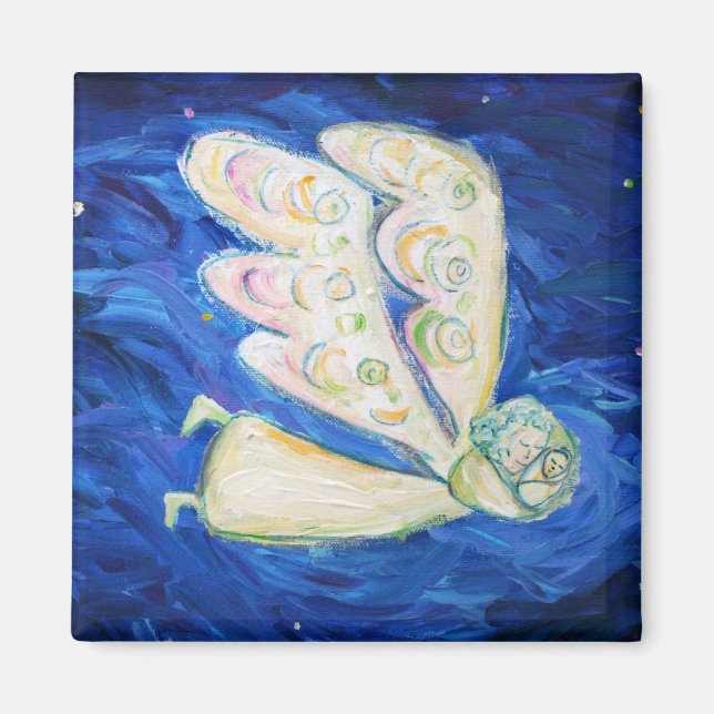 Vita magneter från Angel och Baby (Framsidan)