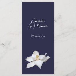 Vita Magnolia-Eleganten Flora Bröllop på flottan Meny