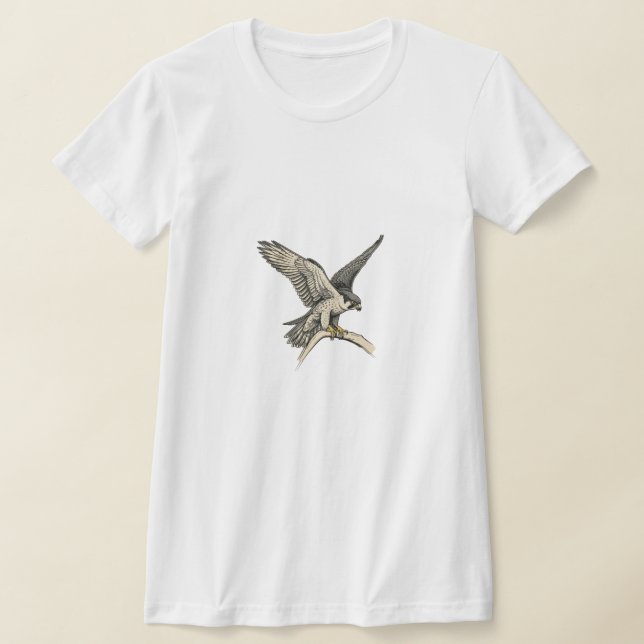 Vita majestätiska fåglar, kvinnor i topp t shirt (Laydown)