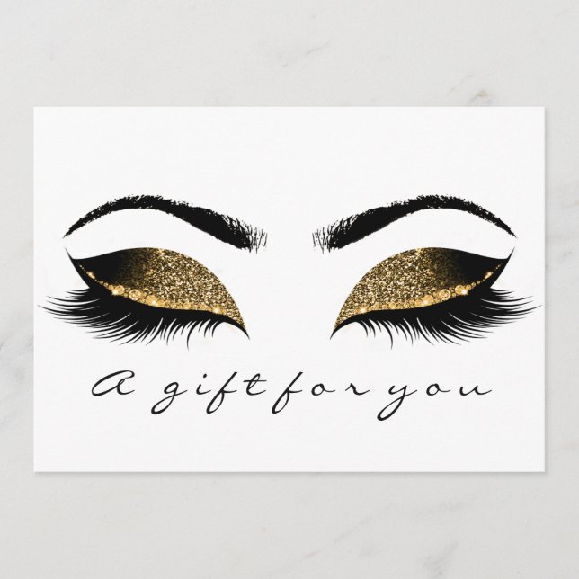 Vita makeup för  Guld Lash-certifikat (Framsida)