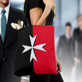 Vita maltesiska Kor och Malta flagga mode / knivar Tygkasse