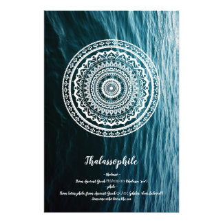 Vita Mandala Låt havet göra dig fri Fototryck