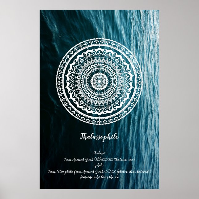 Vita Mandala Låt havet göra dig fri Poster (Framsidan)