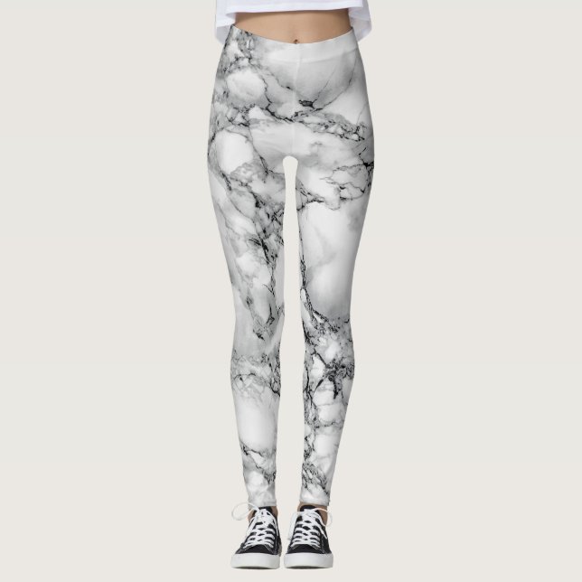Vita marble Leggings (Framsida)