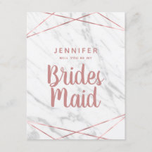 Vita Marble Ro Guld blir min bridesmaid