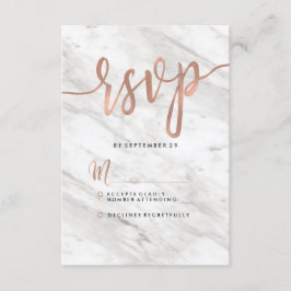 Vita Marble & Ro Guld Modern Bröllop OSA