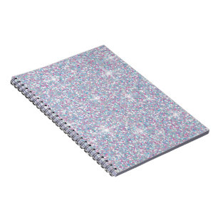 Vita mardescent glitter anteckningsbok