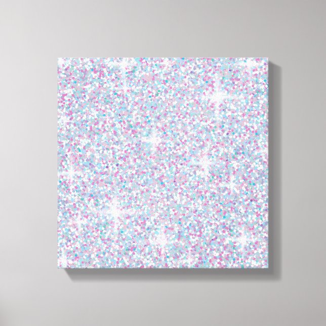 Vita mardescent glitter canvastryck (Framsida)