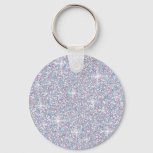 Vita mardescent glitter nyckelring