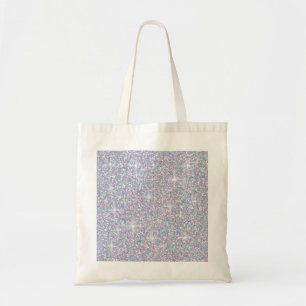 Vita mardescent glitter tygkasse