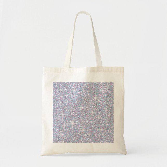 Vita mardescent glitter tygkasse (Framsidan)