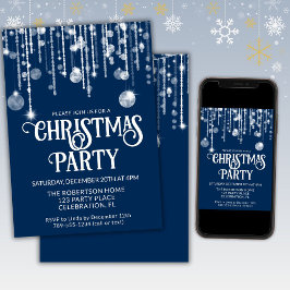 Vita marinstrupen Ljus jul Party Inbjudningar