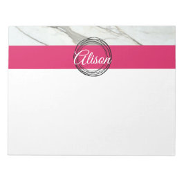 Vita marmor rosa svarta cirklar namn anteckningsblock