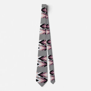 Vita marmorblad med lila i ro, svart geometri slips