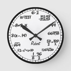 Vita matematikekvationer, Anpassningsbar med stor Rund Klocka