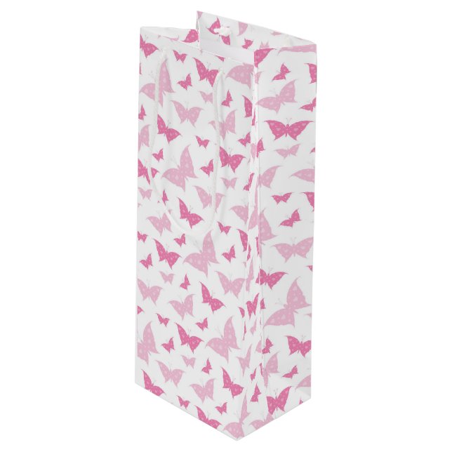 VITA MED PASTEL ROSA VALENTINES DAY BUTTERFLIES (Framsidan Vinklad)