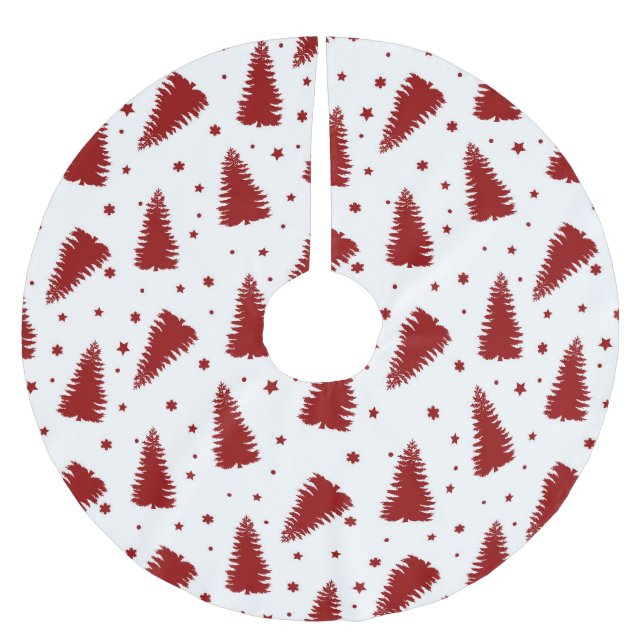 VITA MED RED JULGRANAR JULGRANSMATTA BORSTAD POLYESTER (Framsidan)