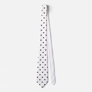 Vita med svarta punkter slips