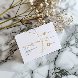 Vita medier och guld social visitkort