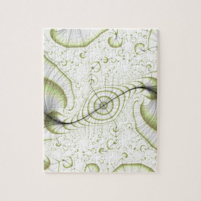 Vita minimalistiska utsmyckade presentgåvor access pussel (Vertikal)