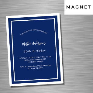 Vita minimalistlyxen från daggflottan magnetisk inbjudningskort