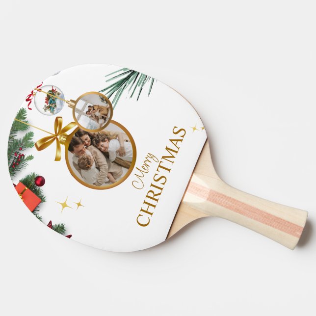 Vita Modern God jul Ping Pong-paddlar Pingisracket (Sidan)