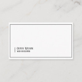 Vita moderna minimalister visitkort