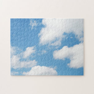 Vita moln från Blå himmel Pussel