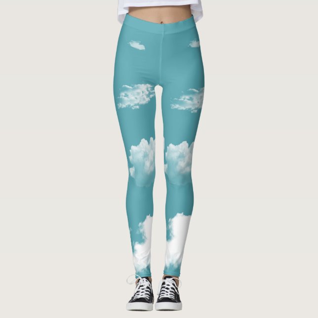 Vita moln leggings (Framsida)