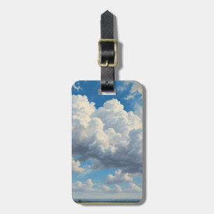 Vita moln och Clear Blå himmel Bagagebricka