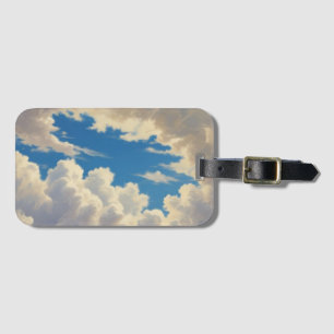 Vita moln och Clear Blå himmel Bagagebricka