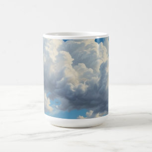 Vita moln och Clear Blå himmel Kaffemugg