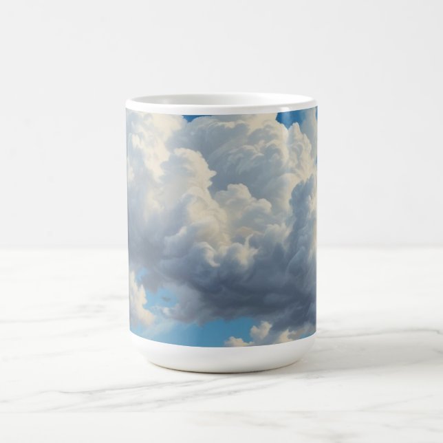 Vita moln och Clear Blå himmel Kaffemugg (Center)