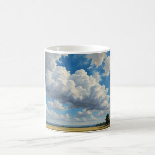 Vita moln och Clear Blå himmel Kaffemugg