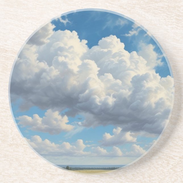 Vita moln och Clear Blå himmel Underlägg (Framsidan)