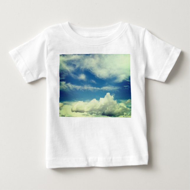 Vita moln på blå himmel t shirt (Framsida)