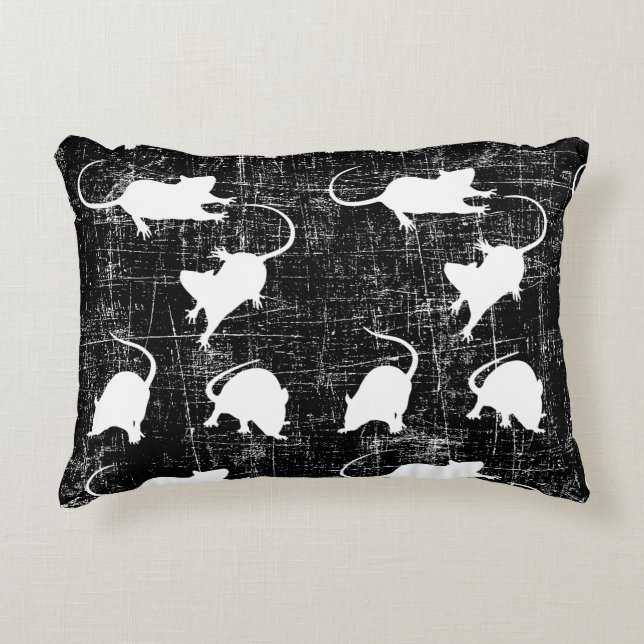 vita möss prydnadskudde (Framsidan)