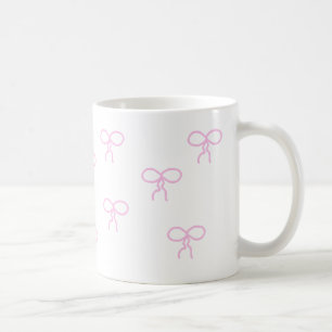 Vita Mugg med Rosa Bows