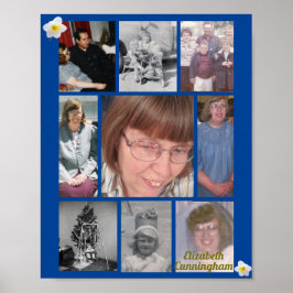 Vita Narcisser Kärleksfullt Minne 9 Foto Minnesmär Poster