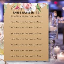 Vita Narcissus på Bröllop-sätesskylten Champagne