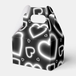 Vita Neon Hearts V-dagars Presentaskar