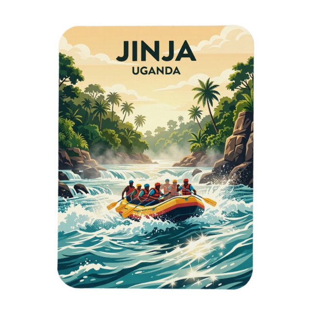 Vita Nilens forsar, Jinja Uganda Magnet (Vertikal)