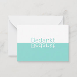 Vita och akvatiska reflektioner Modern nederländsk Anteckningskort