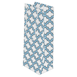 Vita och Baby blue trellis, Lattice, Quatrefoil